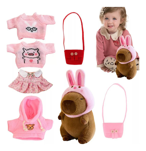 23cm Nuevo Juguete Capybara Con 6 Accesorios B