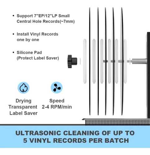 WEWU ROUNDS Protector de etiquetas de disco de vinilo LP Protector de  limpieza de discos de vinilo, protector de limpieza de registros  impermeable