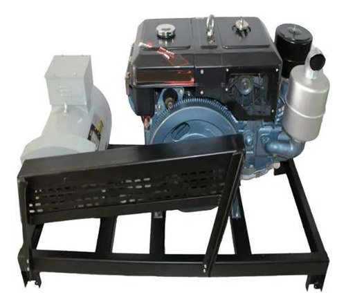 Gerador 10 Kva Trifásico 220v Com Motor Branco 16hp Diesel