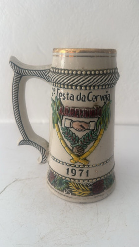 Caneca De Chopp 2 Festa Da Cerveja De 1971 ( P 1794 Cinza Caneca (Usado)
