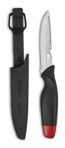 Cuchillo Para Filetear Trento Fisherman 250 Funda Acero Inox Color Negro