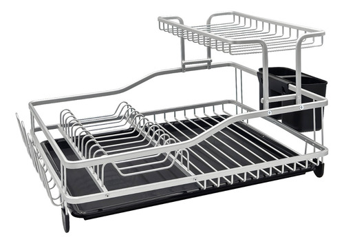 Secaplatos De Aluminio 2 Niveles C/ Bandeja