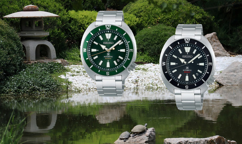 Relógio Seiko Srph15k1 Prospex Tortoise Verde Automatico Cor da correia Prateado