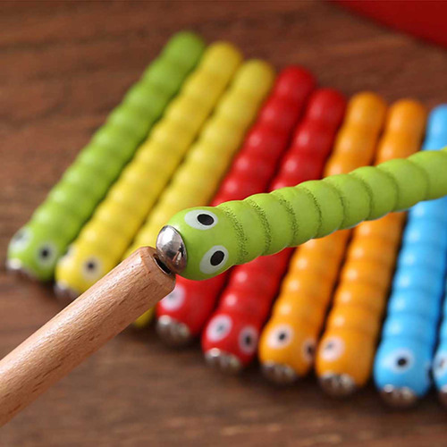 Juguete De Madera Capture Worm Kid Educational Intelligence