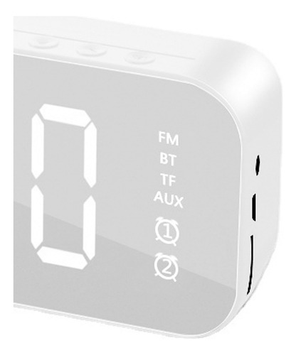 Reloj Despertador Digital Con Bocina Bluetooth Y Radio Fm