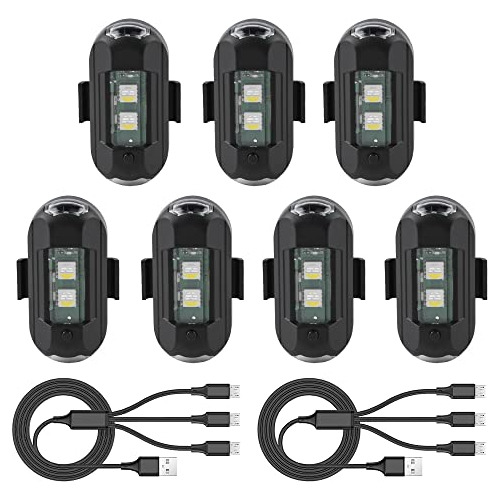 7pcs Luces Estroboscópicas Anticolisión Mini Led, Luc...