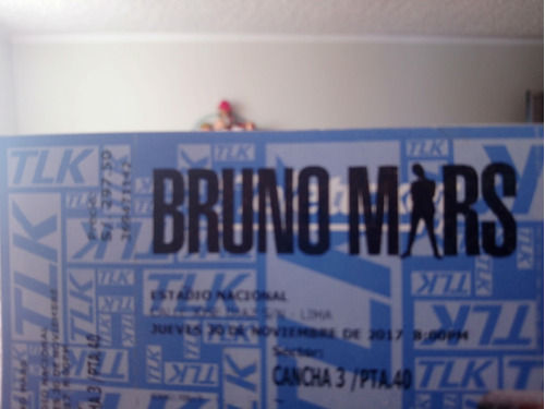 Imagen 1 de 1 de Entradas Bruno Mars Cancha 3