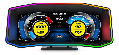 Pantalla De Calibre Obd2 Para Automóviles P4, Velocímetro Di