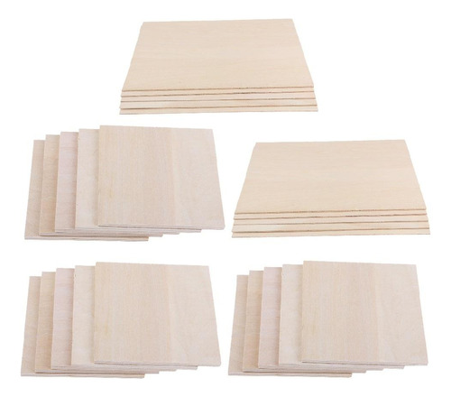 Placa Artesanal De Madera De Balsa, Modelo Diy, 50 Piezas [u