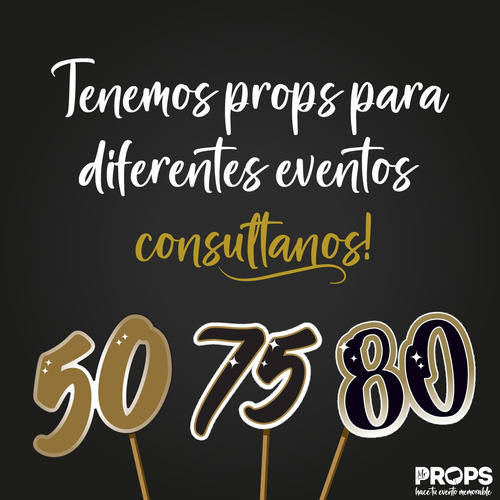 Props Cumple 40 Años + Kit Carteles Excesos Para Imprimir