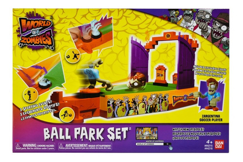 World Of Zombies Set Juego De Pelota 3 Eventos Bandai