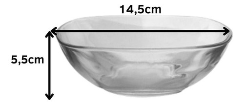 Jogo C/ 2 Tigelas De Vidro Bowl P/ Sobremesa E Petisco 410ml