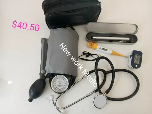 CIP Médicos - KIT ENFERMERA!!! (Tensiometro, estetoscopio, linterna ocular,  tijera corta todo, reloj enfermera y oximetro) VARIEDAD DE COLORES VALOR:$  55