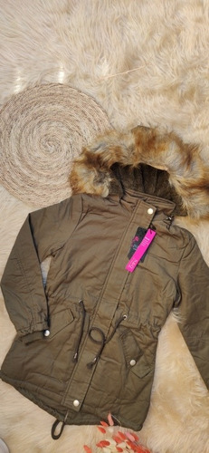 Parka Campera Importada Para Nena Con Abrigo Interior