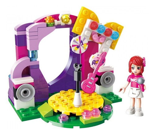 Escenario Musical Juguete Para Armar Bloques Ladrillos Cantidad De Piezas 90 Versión Del Personaje C2011