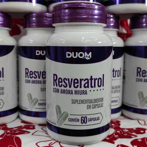 Resveratrol Com Amora Miura 60 Cápsulas (duom) Sabor Natural