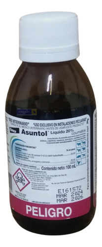 Asuntol Liquido 100ml Elimina Pulgas Garrapatas