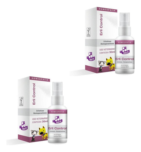 Combo 2 Unidades Erli Control Real H Homeo Pet - 30 Ml