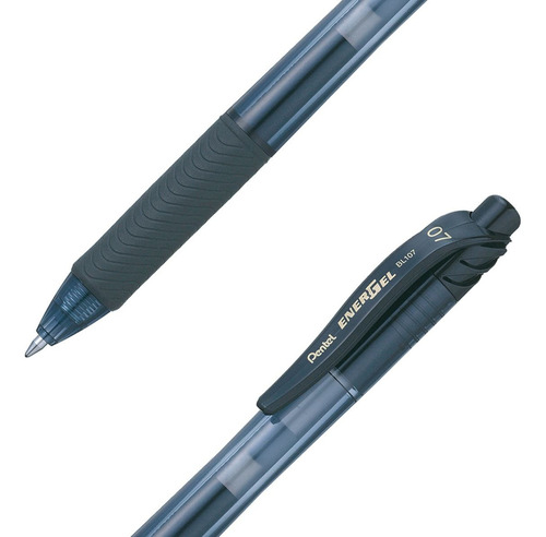 2 Bolígrafos Pentel Energel-x Bl107 Tinta Gel Líquida 0.7mm Color de la tinta Negro