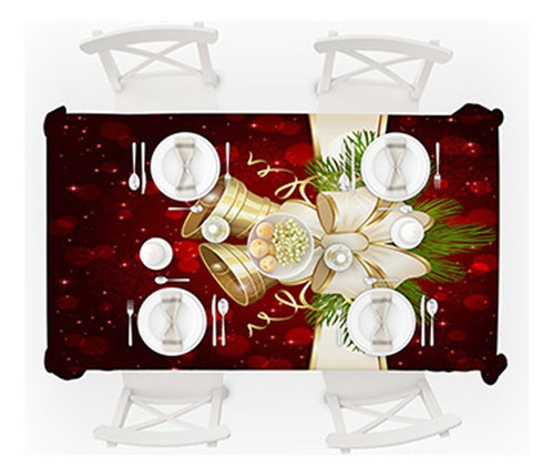 Bx Toalha De Mesa De Natal Tipo Sino Decoração De Nylon Não
