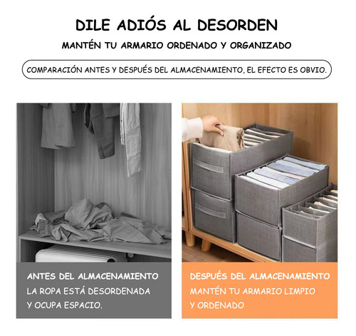 Caja Plegable Con Compartimentos Pararopa , Lavable,3pcs Mixto