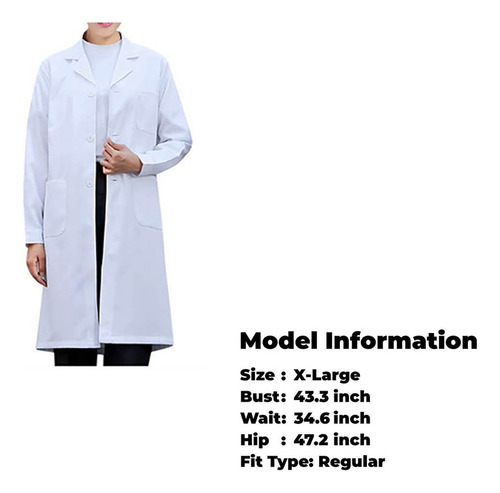 Batas De Laboratorio Unisex De Manga Larga Laboratory Hospit