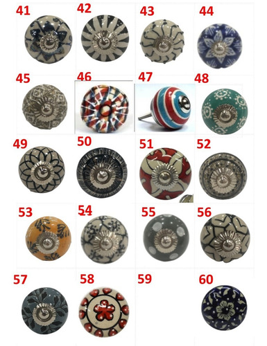 Imagen 5 de 7 de Pack X8 Tiradores De Cerámica Manija Cajones Muebles Perilla