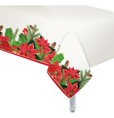 Mantel Plastico Flor De Navidad 180cmx130cm