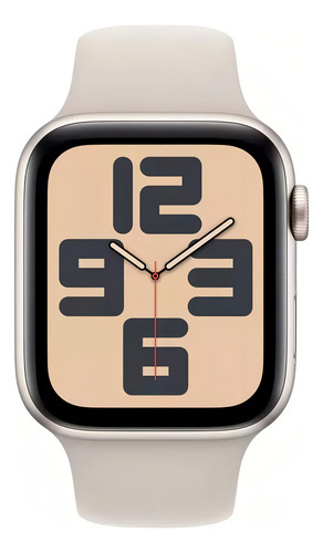 Apple Watch Se Gps (2da Gen) Caja De Aluminio Color Blanco Estelar De 44 Mm Correa Deportiva Color Blanco Estelar - M/l