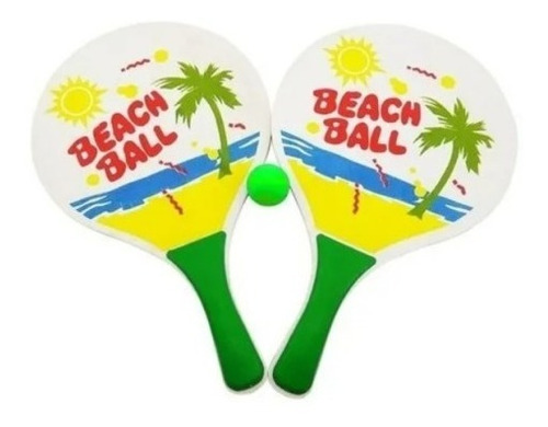 Paletas De Playa En Red Beach Ball Juego Verano