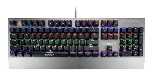 Teclado Mecanico Gamer Led - Enhance Scoria Rainbow 