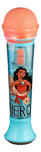 Ekids Disney Princess Moana - Micrófono De Juguete Para Ni. Color Naranja