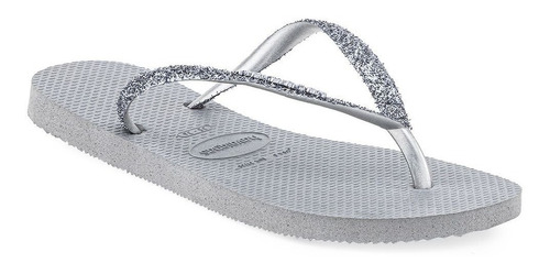 Ojotas Havaianas Slim Glitter Mujer Originales Tiras Brillo 