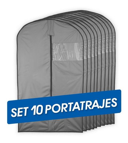 Set De 10 Porta Trajes En Vinil 60x100 Funda Protectora Ropa