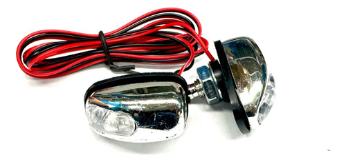 Par Chisgueteros Universales Cromados Con Luz 7 Multicolores