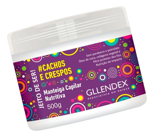 Gllendex Jeito De Ser Mascara Nutritiva Rulos Cachos 500gr