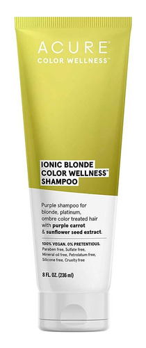 Acure Ionic Blonde Color Wellness Purple Shampoo | 100% Vega