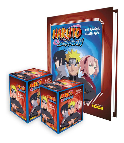 Pack Álbum Tapa Dura Naruto Shippuden 2 + 2 Paquetones