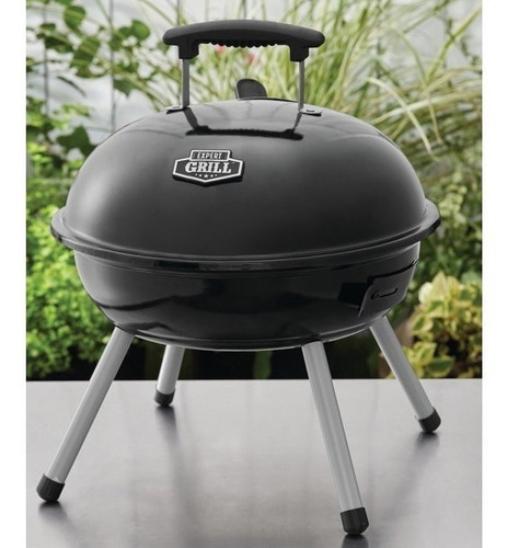 Asador De Carbon Portatil Con Ruedas Expert Grill Negro