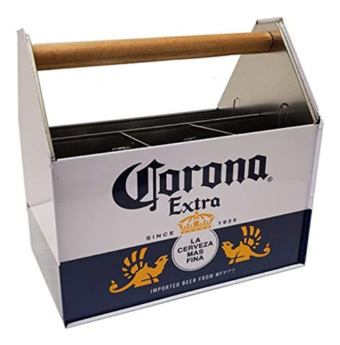 El Organizador De Utensilios Tin Box Corona Con Asa, Blanco 