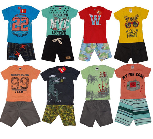 Kit Lote 6 Conjuntos Roupa Infantil Menino Masculino Atacado