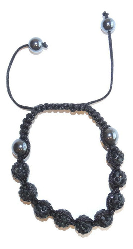 Pulseira Feminina Shamballa Cristal Preto