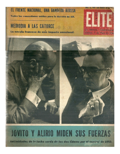 Revista Elite N° 2119 7 De Mayo 1966 Jovito Villalba Urd