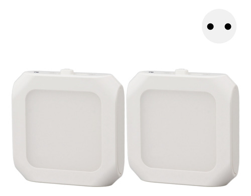 Sensor Led Nocturno Enchufable, 2 Unidades, Regulable Automá