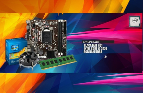 Kit Processador I5 - 3470 + Placa Mãe H61 + 8gb Ddr3 + Nfe