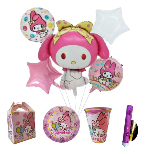 Kuromi Paq Fiesta Articulo Set Para Decorar 40 Niños