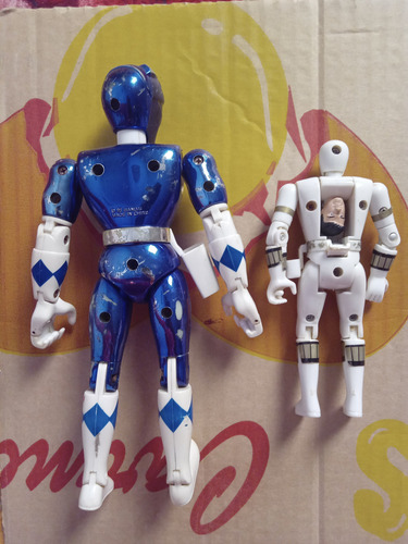 Boneco Power Rangers Vira Cabeça Mais Azul (Usado)
