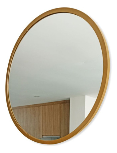 Espejo Redondo Decorativo Con Marco Metálico Ancho 60cm 