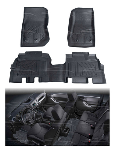 Set Tapetes 3d Jeep Jk Wrangler 4 Puertas Uso Rudo 15572