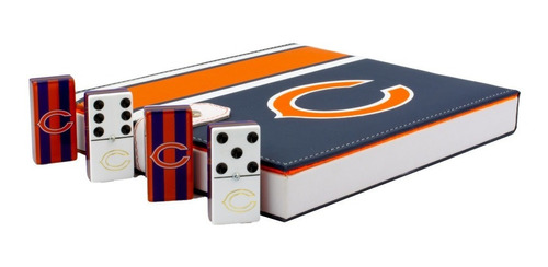 Dominó Chicago Bears Tamaño Jumbo 5 Capas Estuche 2 Piezas